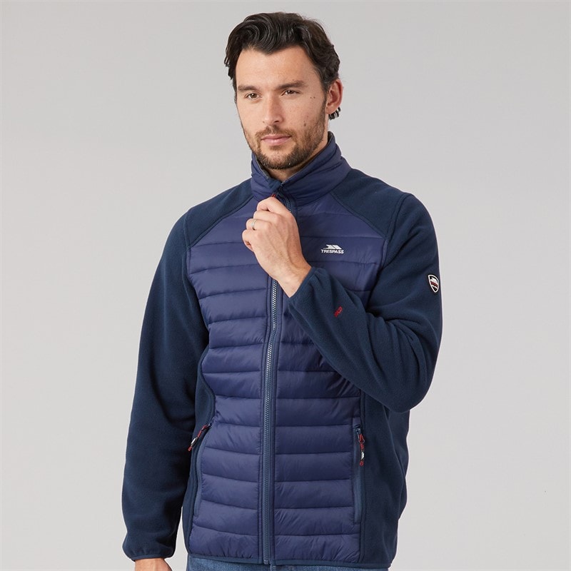 Mens Saunter Hybrid Padded Jacket Navy - Image 3
