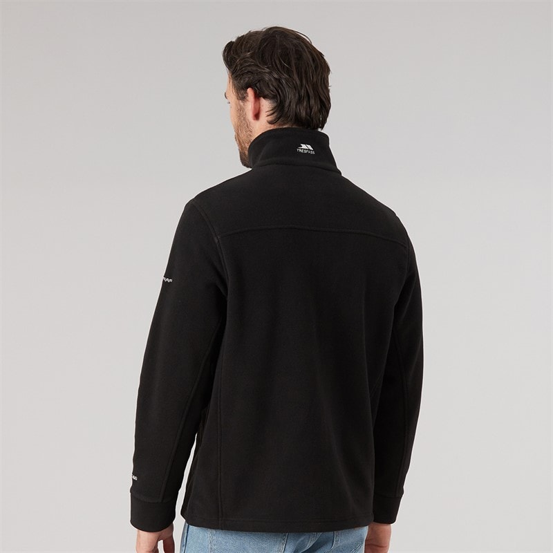 Mens Bernal Full Zip Fleece Jacket Black - Image 2