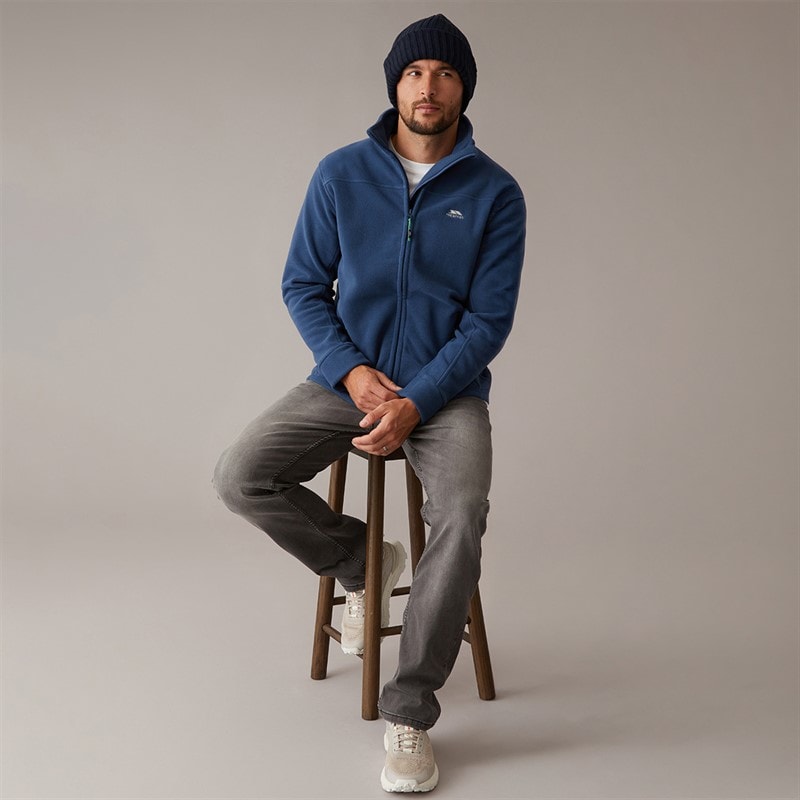 Mens Bernal Full Zip Fleece Jacket Navy Tone - Image 4