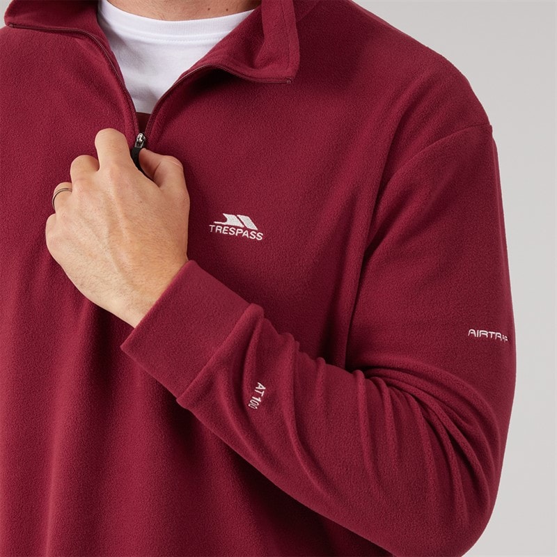 Mens Masonville 1/2 Zip Micro Fleece Merlot - Image 5