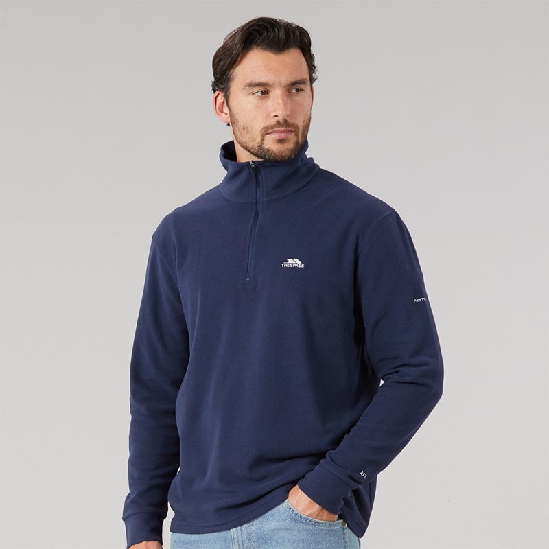 Mens Masonville 1/2 Zip Micro Fleece Navy - Image 3