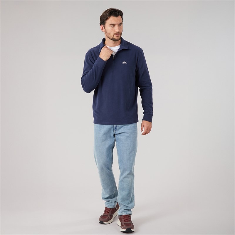 Mens Masonville 1/2 Zip Micro Fleece Navy - Image 4