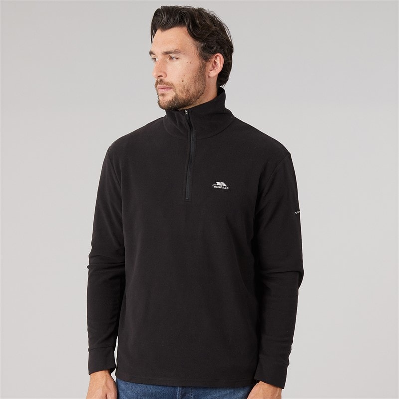 Mens Masonville 1/2 Zip Micro Fleece Black - Image 3