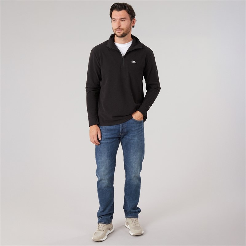 Mens Masonville 1/2 Zip Micro Fleece Black - Image 4