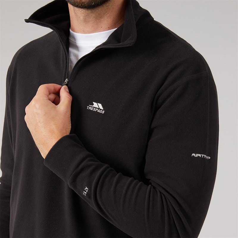 Mens Masonville 1/2 Zip Micro Fleece Black - Image 5