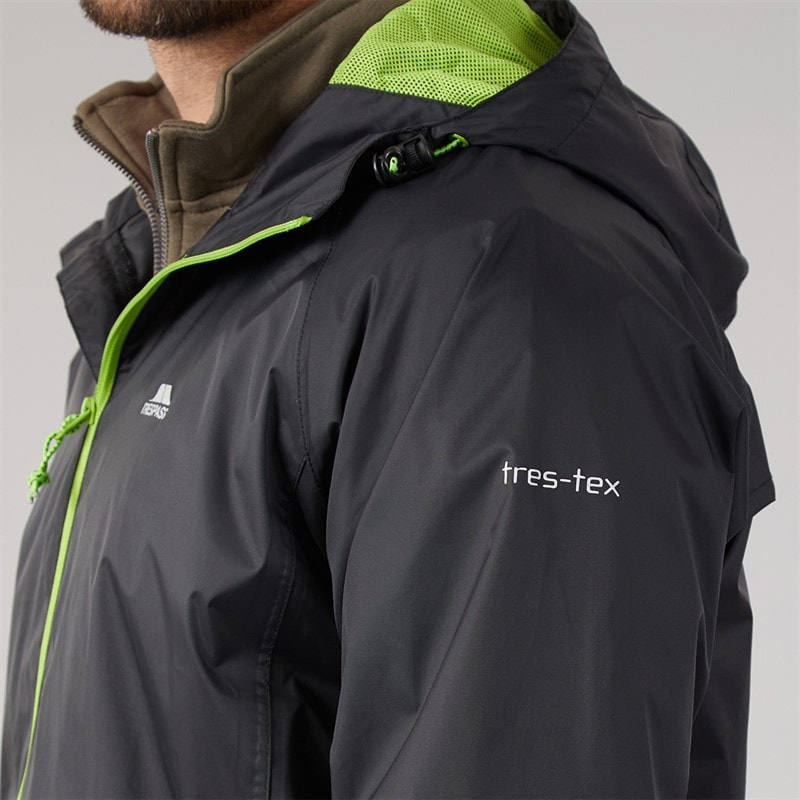 Mens Qikpac Waterproof Packable Jacket Black - Image 5