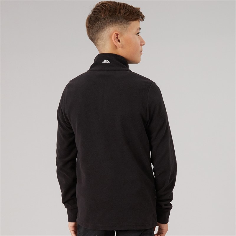 Junior Boys Masonville 1/2 Zip Micro Fleece Black - Image 2
