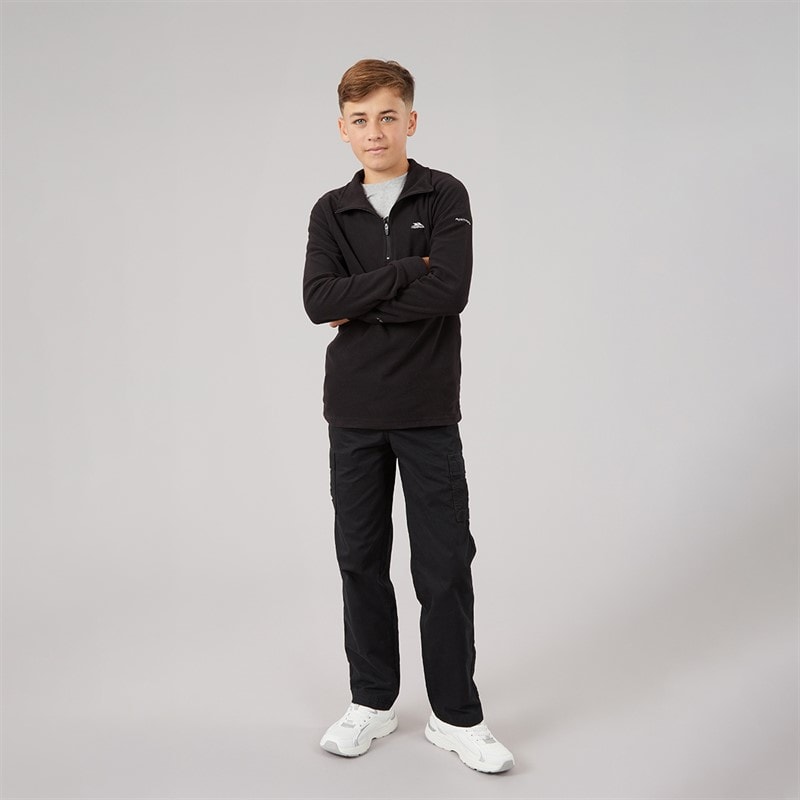 Junior Boys Masonville 1/2 Zip Micro Fleece Black - Image 4
