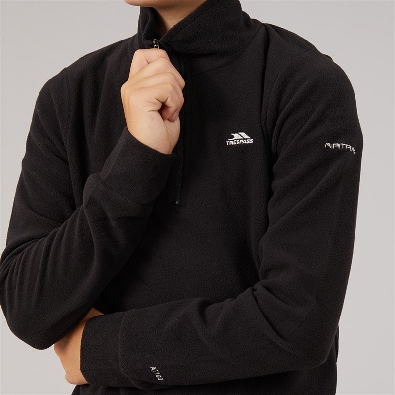 Junior Boys Masonville 1/2 Zip Micro Fleece Black - Image 5