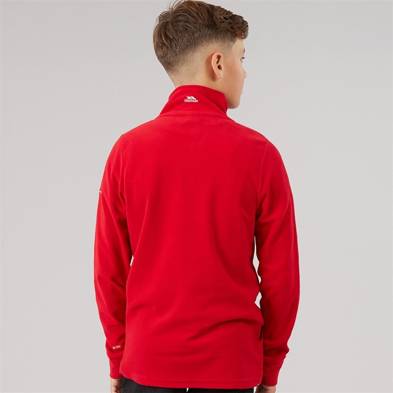 Junior Boys Masonville 1/2 Zip Micro Fleece Red - Image 2