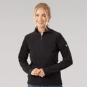 Womens Shiner 1/2 Zip Micro Fleece Black