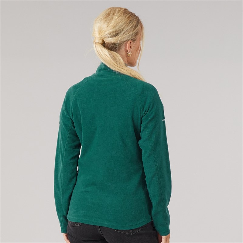 Womens Shiner 1/2 Zip Micro Fleece Teal - Image 2
