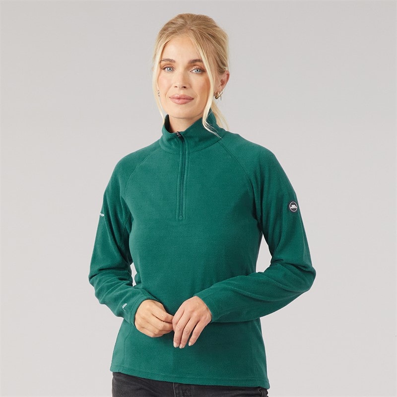Womens Shiner 1/2 Zip Micro Fleece Teal - Image 3