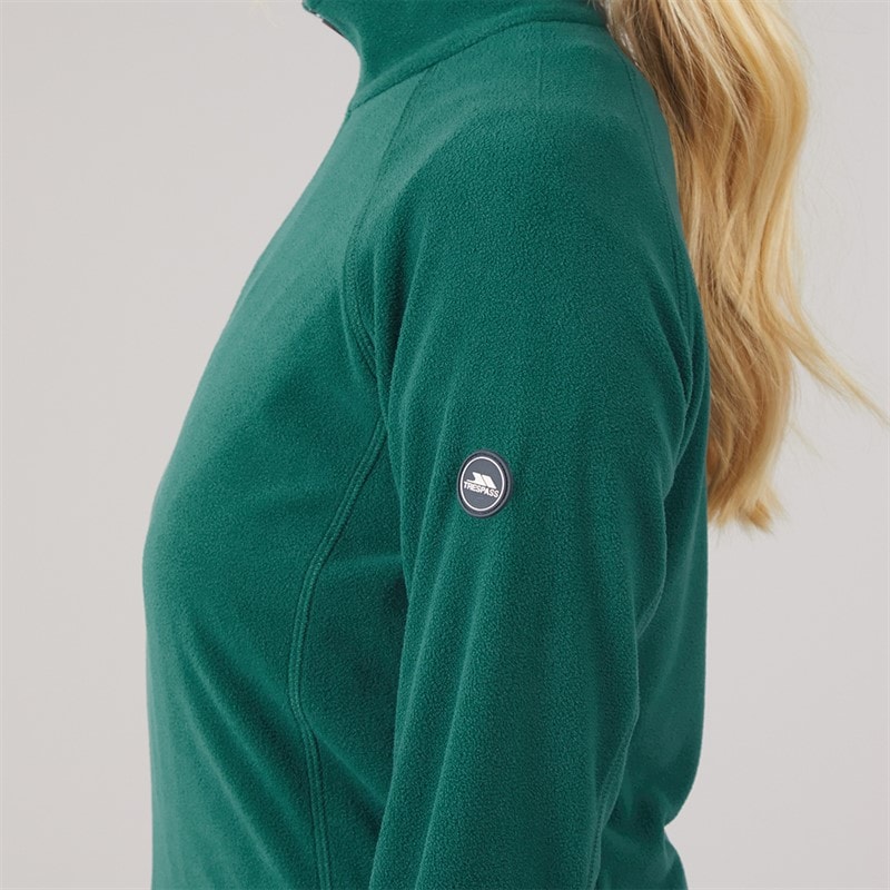Womens Shiner 1/2 Zip Micro Fleece Teal - Image 5
