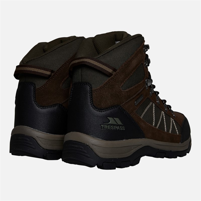 Mens Chavez Mid Waterproof Walking Boots Dark Brown - Image 3