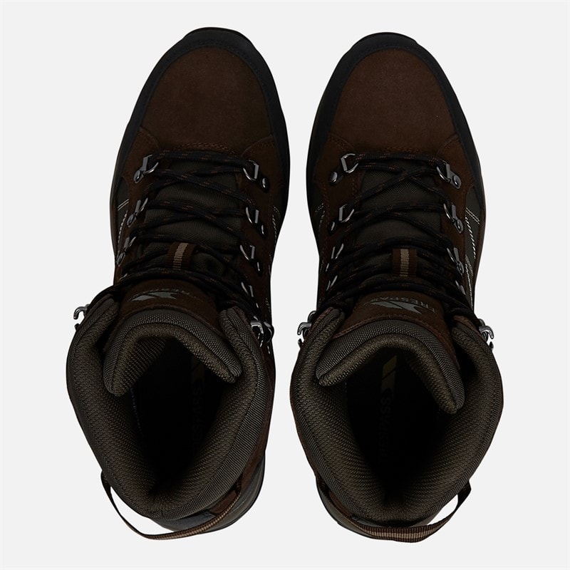 Mens Chavez Mid Waterproof Walking Boots Dark Brown - Image 4