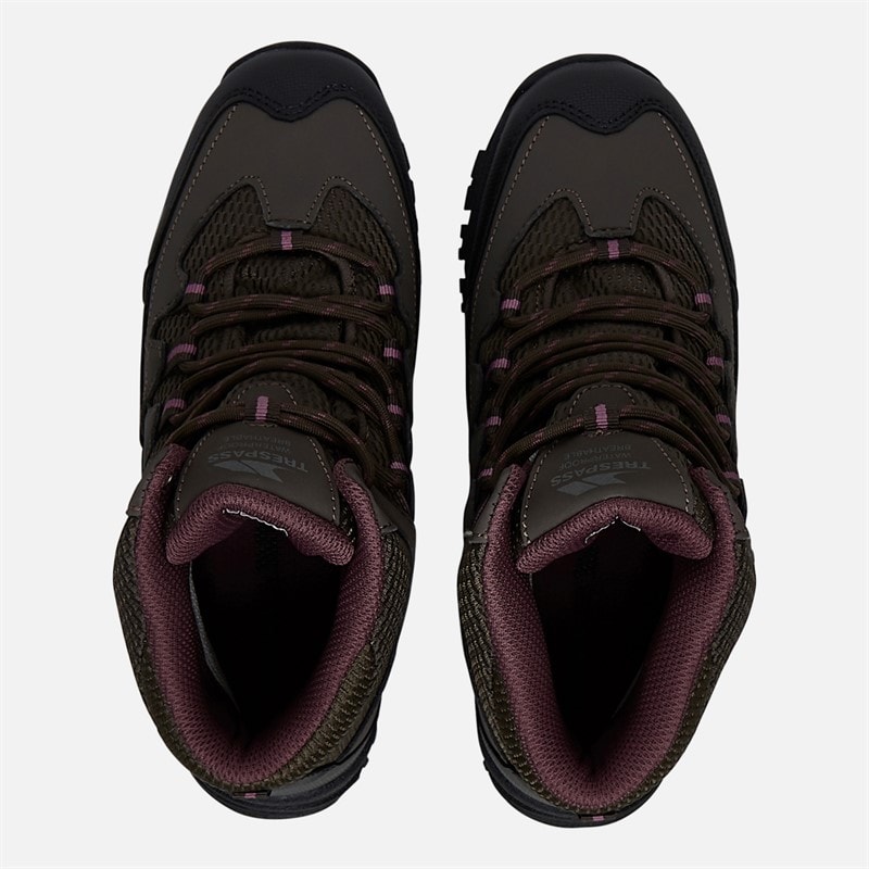 Womens Mitzi Waterproof Walking Boots Coffee/Mauve - Image 4