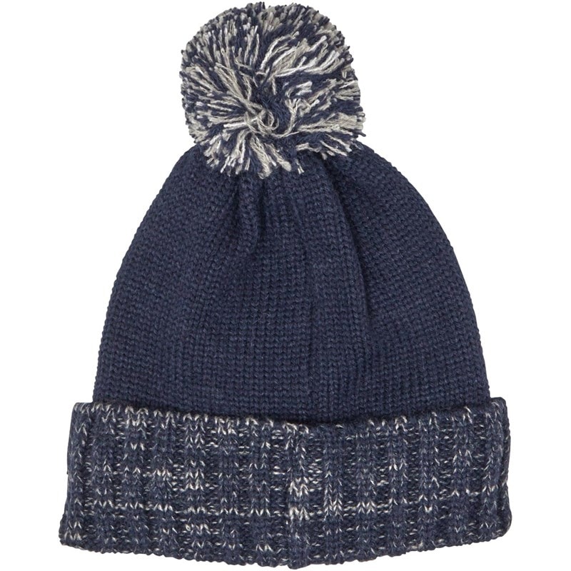 Trespass Girls Nefti Knitted Bobble Hat Navy - Image 2