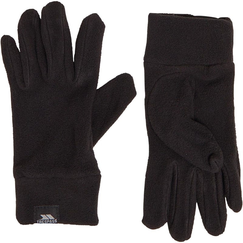 Trespass Junior Plummet 2 Fleece Gloves Black - Image 1