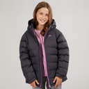 Girls Amira Waterproof Padded Hooded Jacket Dark Grey