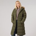Womens Audrey Waterproof Padded Hooded Coat Dark Vine