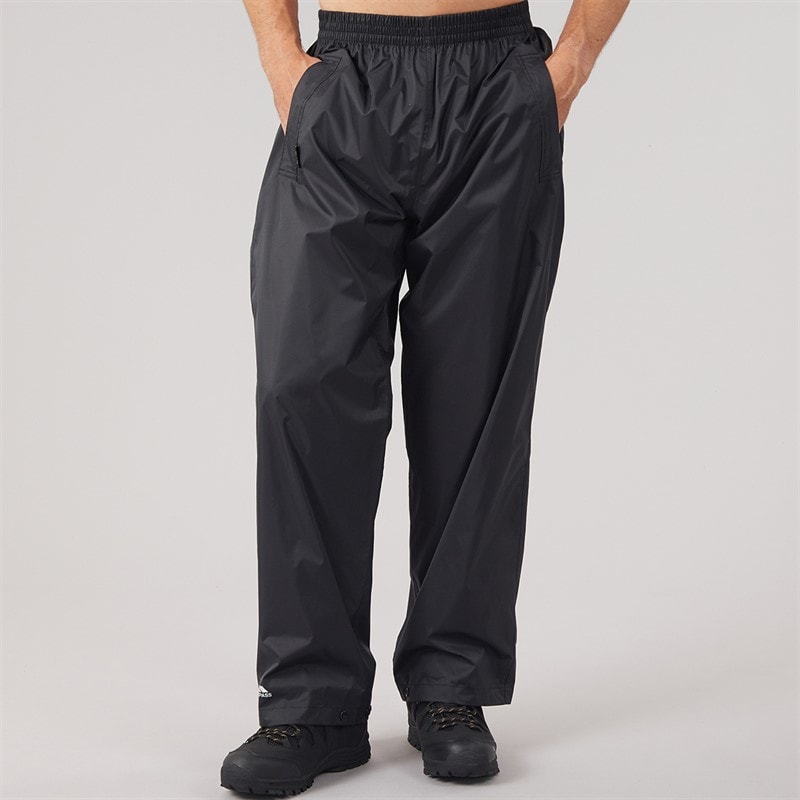 Mens Qikpac Waterproof Packable Trousers Black - Image 3