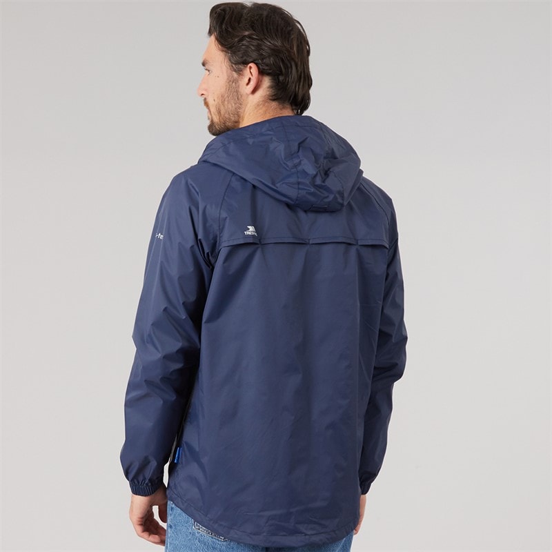 Mens Qikpac Waterproof Packable Jacket Navy - Image 2