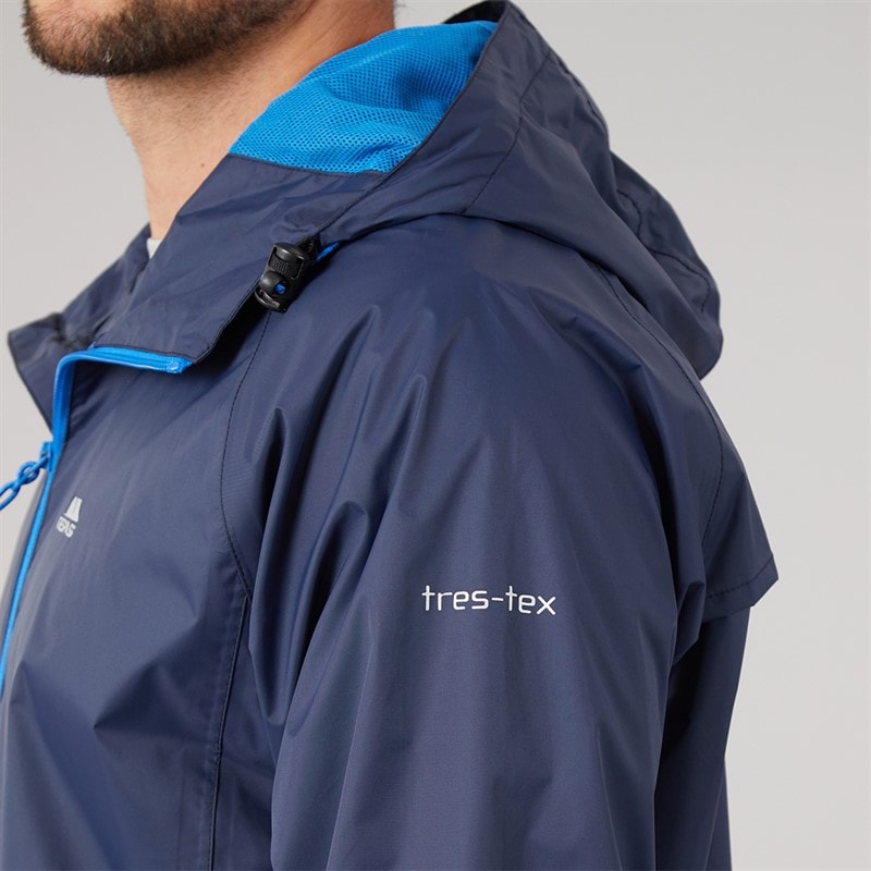 Mens Qikpac Waterproof Packable Jacket Navy - Image 5
