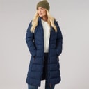 Womens Audrey Waterproof Padded Hooded Coat Navy