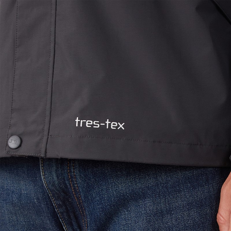 Mens Corvo Waterproof Hooded Shell Jacket Dark Grey - Image 5