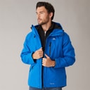 Mens Corvo Waterproof Hooded Shell Jacket Blue