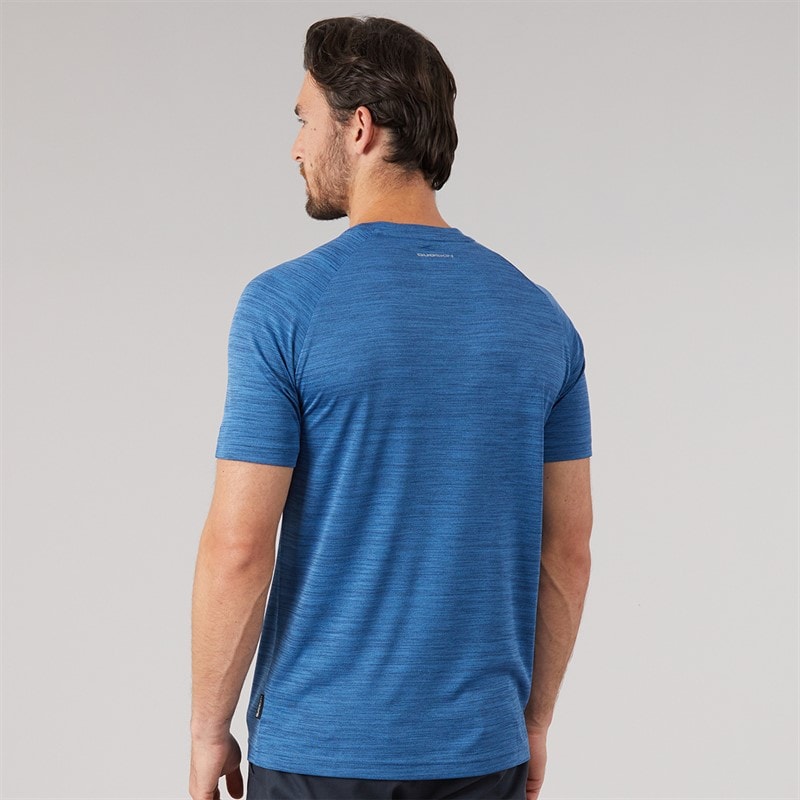 Mens Leecana Tech T-Shirt Navy Marl - Image 2
