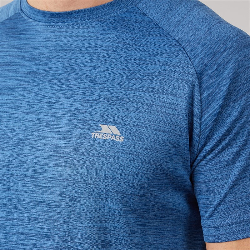 Mens Leecana Tech T-Shirt Navy Marl - Image 3