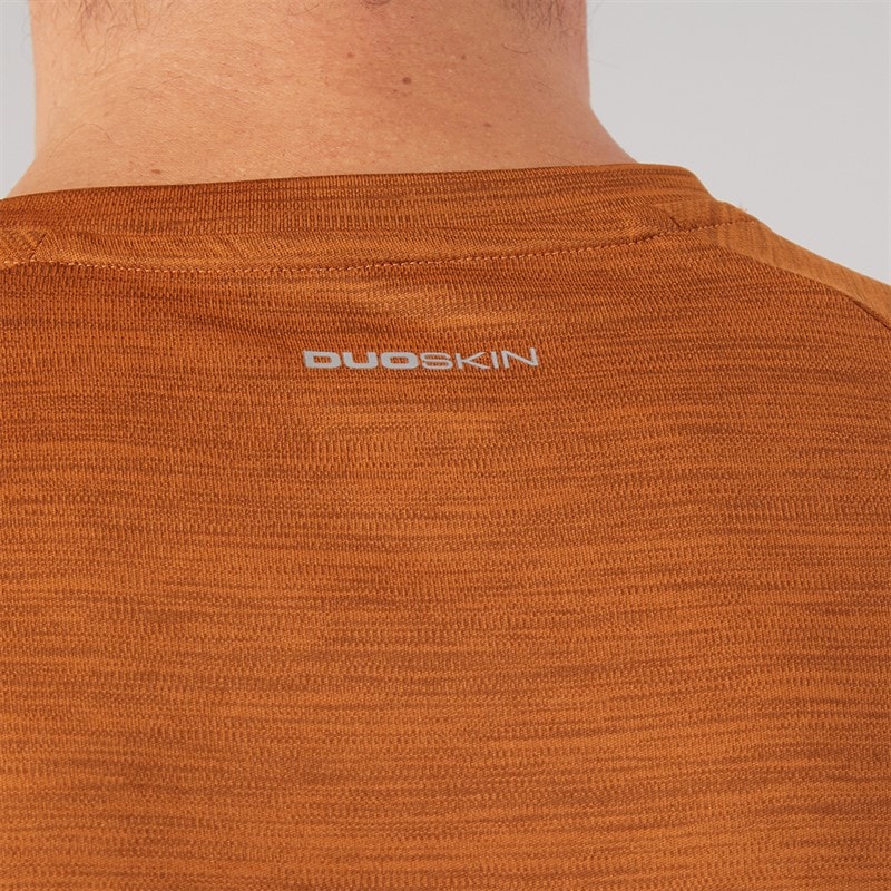 Mens Leecana Tech T-Shirt Burnt Orange Marl - Image 3