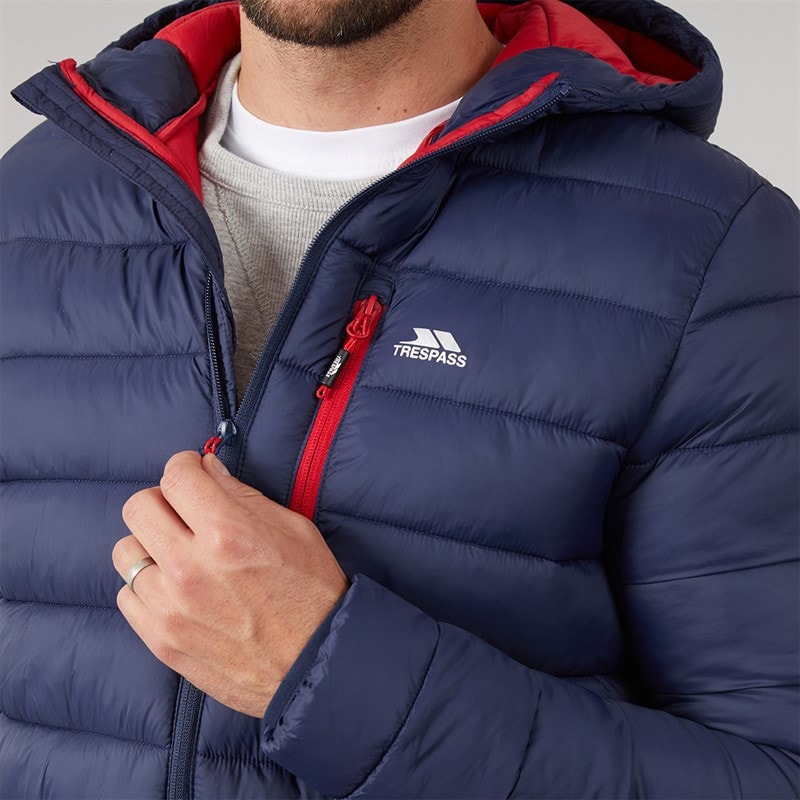 Mens Mikail Micro Padded Hooded Jacket Navy - Image 5