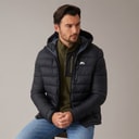 Mens Mikail Micro Padded Hooded Jacket Black