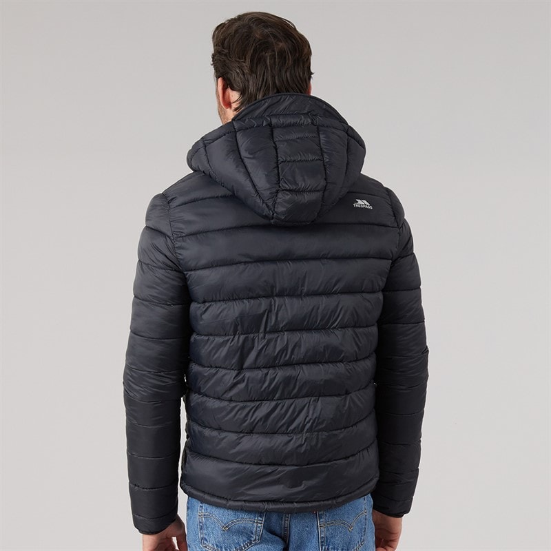 Mens Mikail Micro Padded Hooded Jacket Black - Image 2