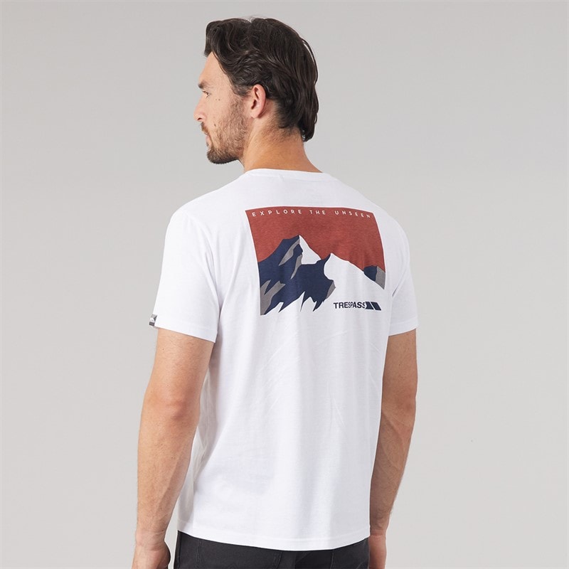 Mens Svensson Back Logo T-Shirt White - Image 3