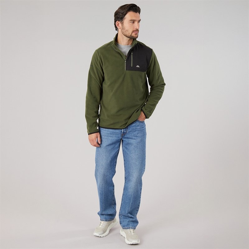Mens Mcgeechan 1/2 Zip Micro Fleece Dark Vine - Image 4