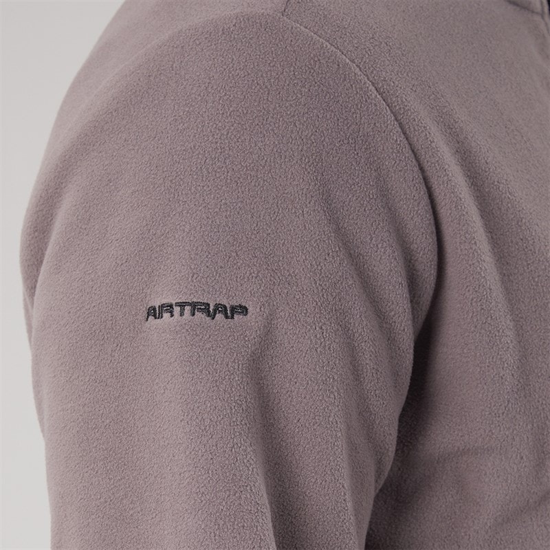 Mens Mcgeechan 1/2 Zip Micro Fleece Mid Grey - Image 5