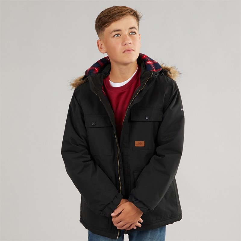 Trespass Boys Upsider Insulated Waterproof Parka Black - Image 1