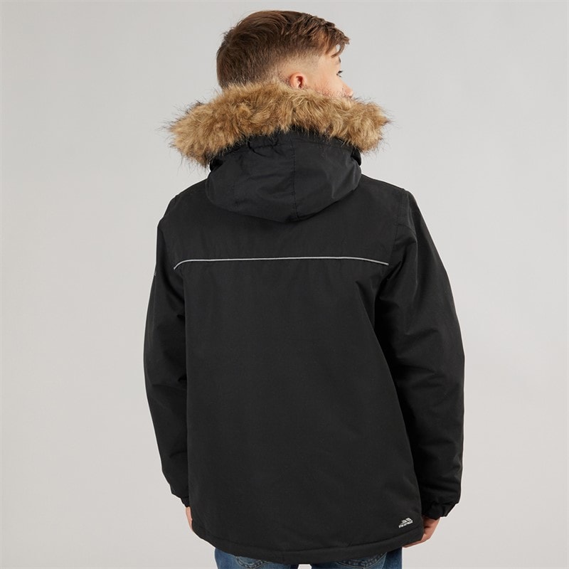 Trespass Boys Upsider Insulated Waterproof Parka Black - Image 2