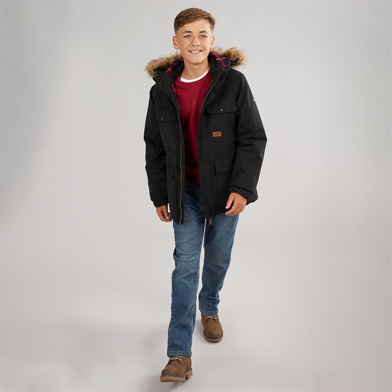 Trespass Boys Upsider Insulated Waterproof Parka Black - Image 4