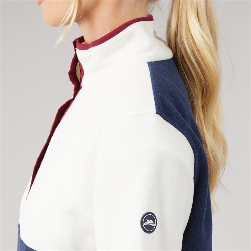 Womens Abilene Half Button Fleece Ghost - Image 3