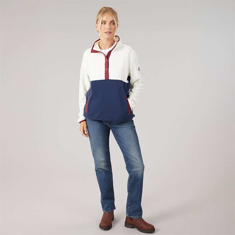 Womens Abilene Half Button Fleece Ghost - Image 4