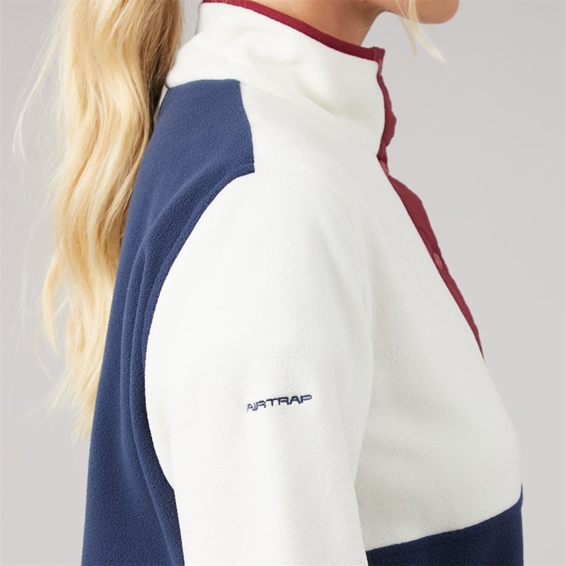 Womens Abilene Half Button Fleece Ghost - Image 5