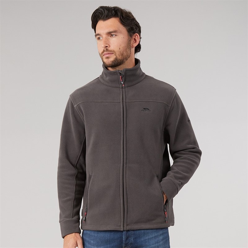 Mens Bernal Full Zip Fleece Jacket Carbon - Image 3