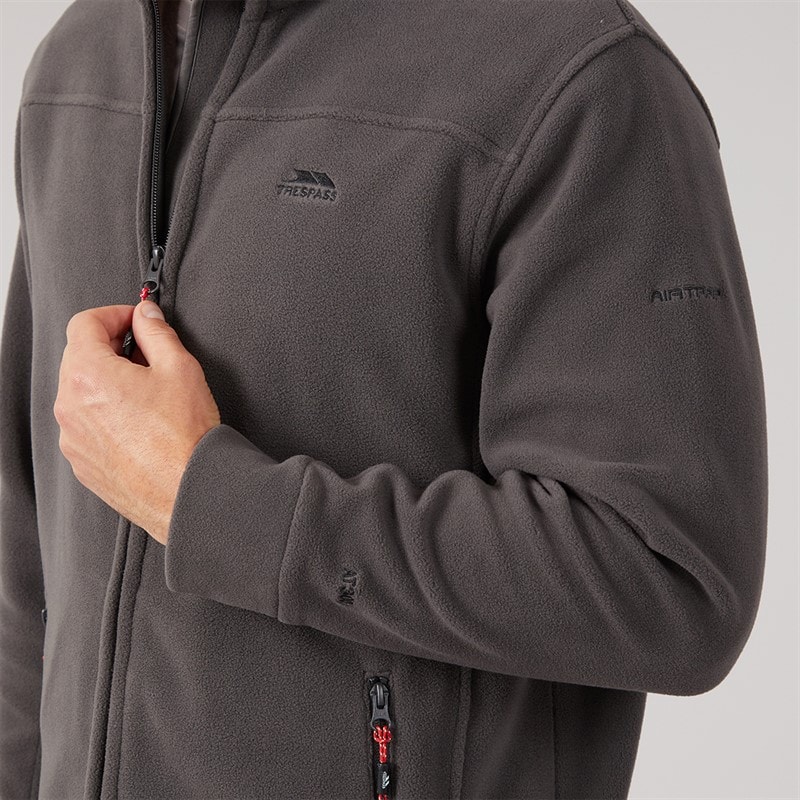 Mens Bernal Full Zip Fleece Jacket Carbon - Image 5