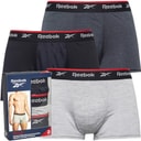 Mens Redgrave Performance Three Pack Shorts Trunks Black/Grey Marl/Charcoal Marl