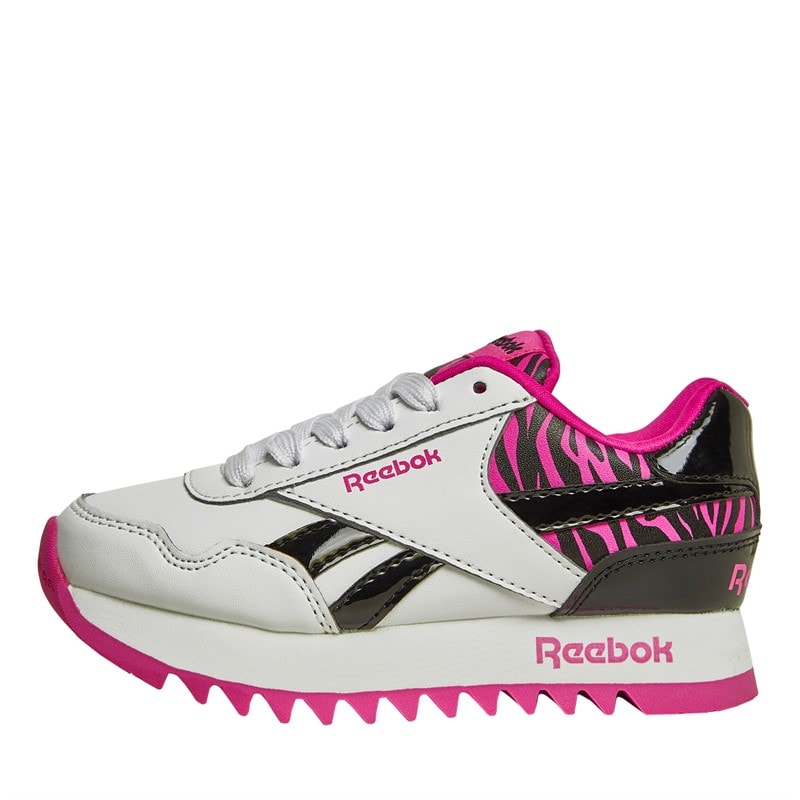 Girls Reebok Royal Classic Jogger Platform Trainers White - Image 1